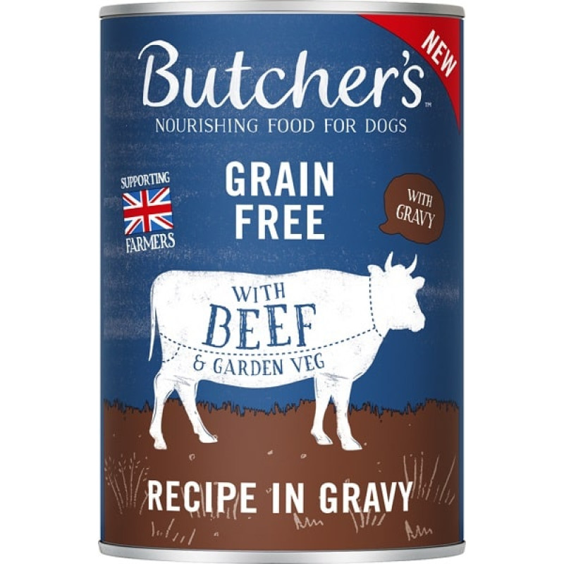 Butchers Konservi suņiem : Butchers DOG Original Recipe with beef in Gravy 400g