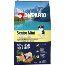 Ontario Sausa barība suņiem - Ontario Dog Senior Mini Fish and Rice, 6.5 kg