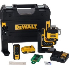 Dewalt-Maszyny pašizlīdzinošs 3 staru lāzers 360° zaļš, līdz 80m, 18V XR DeWALT [DCLE34035D1-QW] 2.0Ah