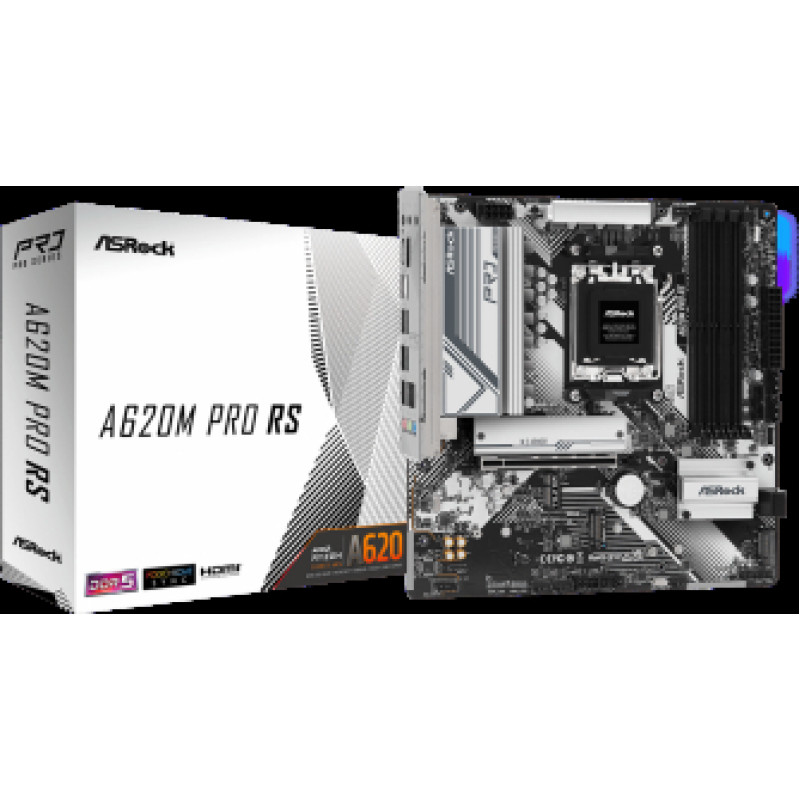 ASRock Motherboard A620M PRO RS - Micro ATX - Socket AM5 - AMD A620