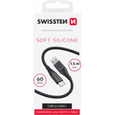 Swissten Soft Silicone Kabelis USB | USB-C | 1.5m | 60w