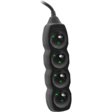 Power strip Power Watch 3m black (4 sockets)