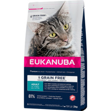 Eukanuba Sausā barība kaķiem - Eukanuba CAT Adult GRAIN FREE Salmon 2 kg