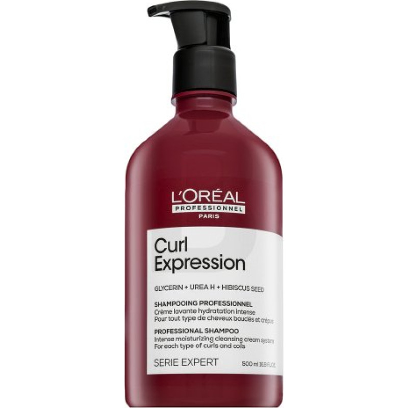 L´oréal Professionnel Curl Expression Professional Šampūns Intensīvi mitrinošs šampūns ar izlīdzinošu krēmu, kas paredzēts cirtainiem un frizētiem matiem 500 ml