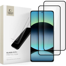 TECH-PROTECT GLASS FIT+ 2-PACK XIAOMI REDMI NOTE 14 4G | 5G BLACK TEMPERED GLASS