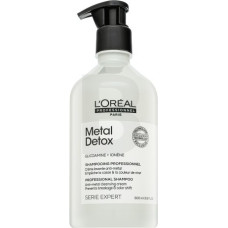 L´oréal Professionnel Série Expert Metal Detox Professional Šampūns pret metālu attīrošs krēms šampūns krāsotu matu spīdumam un aizsardzībai 500 ml