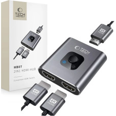 Tech-Protect HB07 HUB Adapter 2in1 HDMI 4K 60HZ - gray