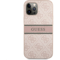 GUHCP12L4GDPI Guess PU 4G Printed Stripe Case for iPhone 12 Pro Max Pink