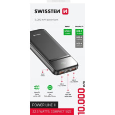 Swissten Power Line II Power Bank Ārējas Uzlādes Baterija 10000 mAh