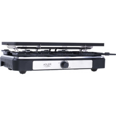 Adler Raclette - electric grill AD 6616 Table  1400 W   Black|Stainless steel