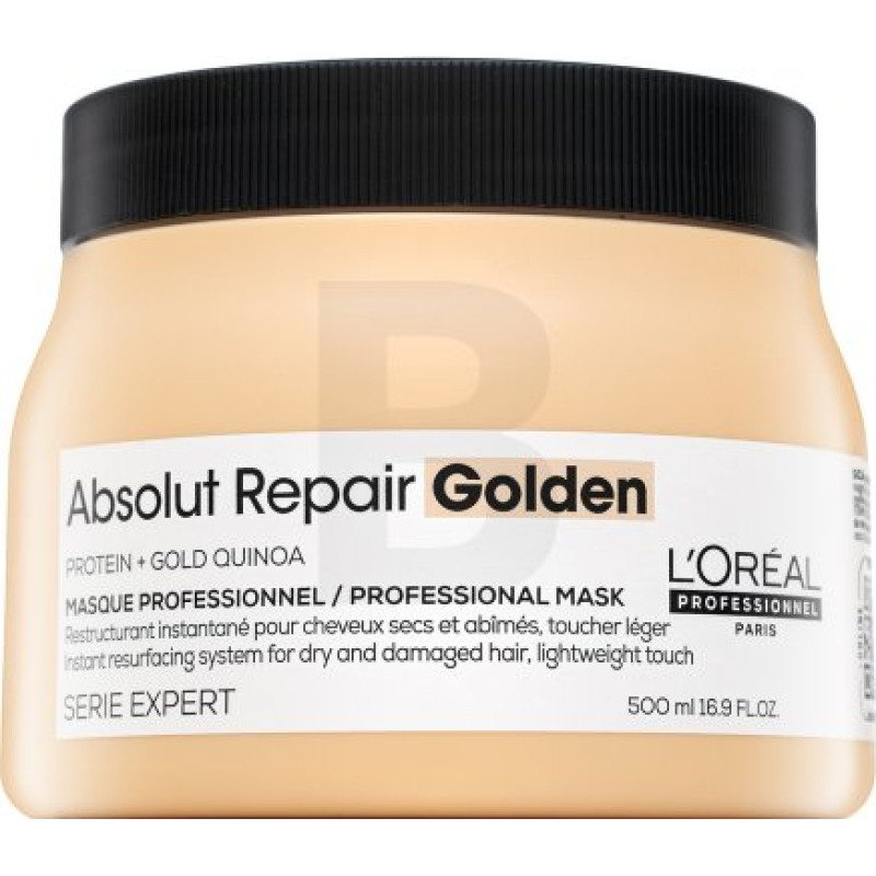 L´oréal Professionnel Série Expert Absolut Repair Gold Quinoa + Protein Golden Masque barojoša maska ļoti bojātiem matiem 500 ml