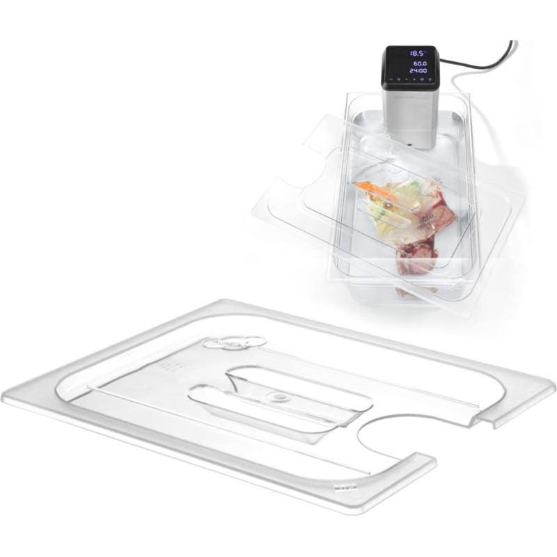 Hendi Polikarbonāta vāks ar izgriezumu Sous-Vide GN 1/1 konteineriem - 864227