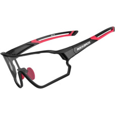 Rockbros Fotohromas velobrilles ar rāmi un UV 400 UVA un UVB filtriem melnā un sarkanā krāsā