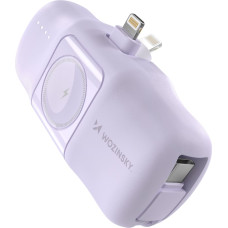 Wozinsky Mini Powerbank 5000mAh 15W iPhone Lightning un Apple Watch lādētājs - violets