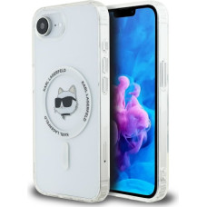 Case Karl Lagerfeld IML Metal Choupette  Head MagSafe for iPhone 16e white