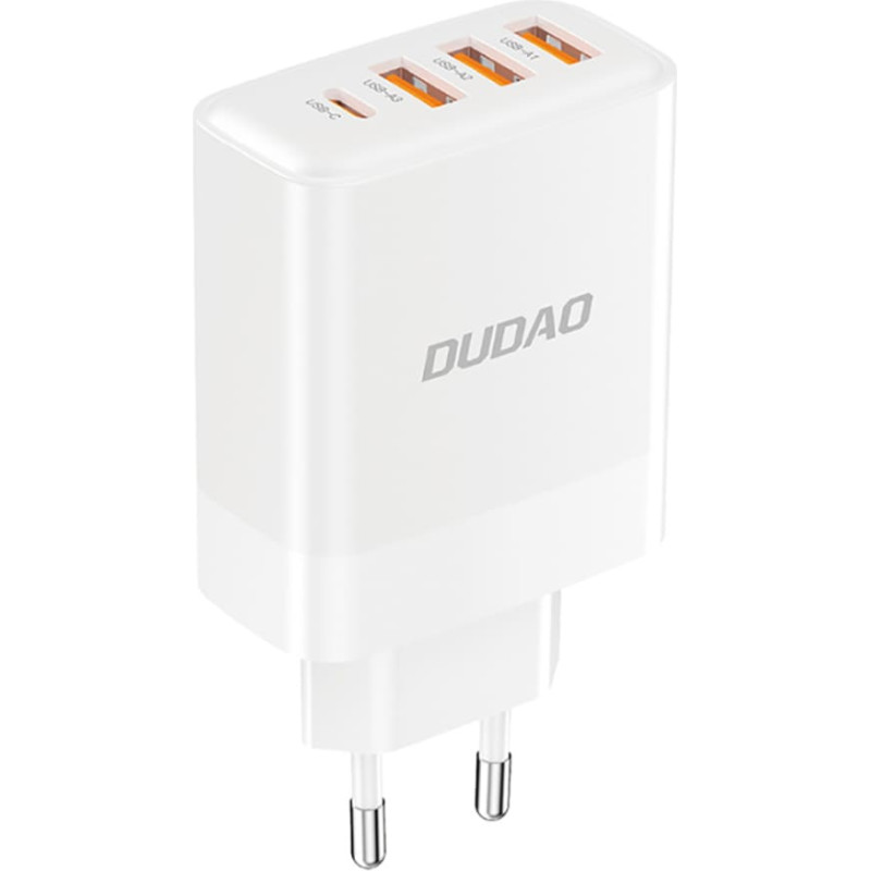 Dudao Sienas lādētājs 3x USB-A 1x USB-C PD 20W - balts