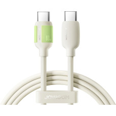 Joyroom USB-C - USB-C kabelis ar dienasgaismas galu 60W 1,2m - bēšs