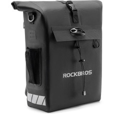 Rockbros Bike Bag with Backpack Function, Waterproof, with Helmet Attachment 18l - Black