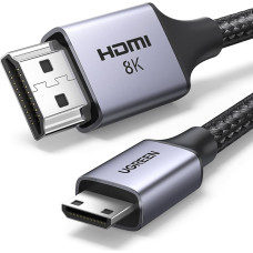 Ugreen Mini HDMI kabelis — HDMI 2.1 8K 1m — pelēks