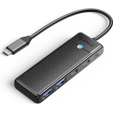 Orico Hub PAPW2AC-C3 USB-C uz USB-A USB-C sadalītājs — melns