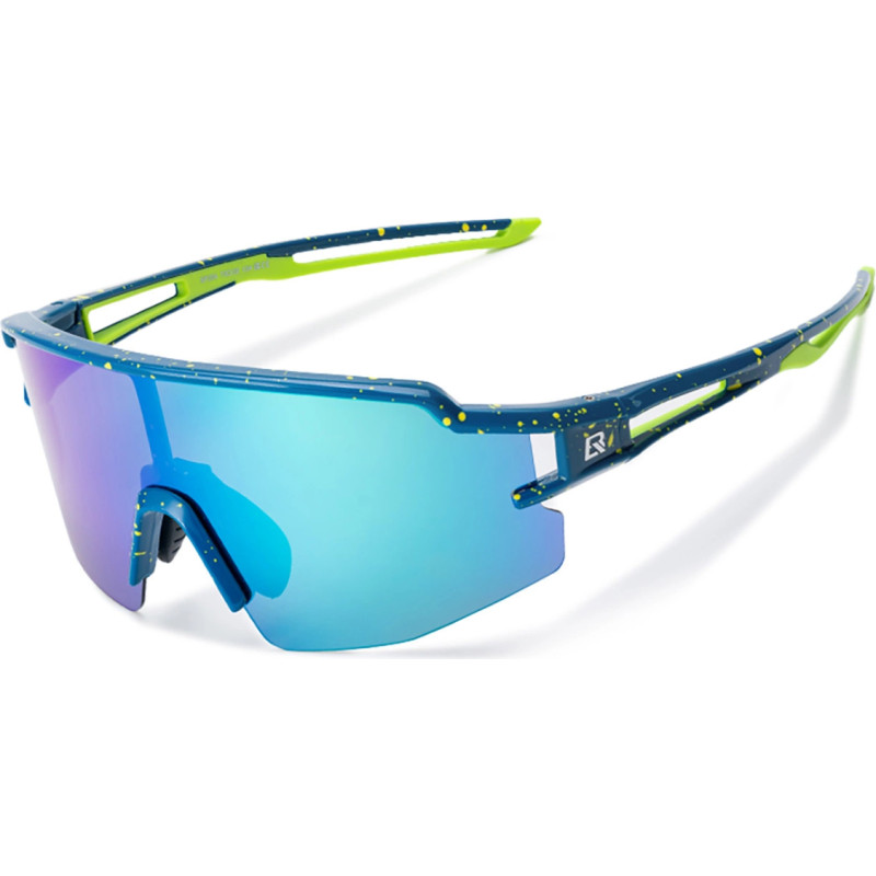 Rockbros Polarized Cycling Glasses with UV Protection and Corrective Insert Blue Lenses - Blue