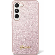 Guess GUHCS24SHGGSHP S24 S921 różowy|pink hardcase Glitter Script
