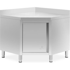Royal Catering Stūra ēdināšanas skapis ar apmali STEEL 100 x 100 x 97 cm