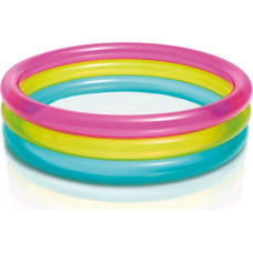 Intex Piepūšamais baseins "Rainbow" ar 3 riņķiem, 86 x 25 cm, 57104