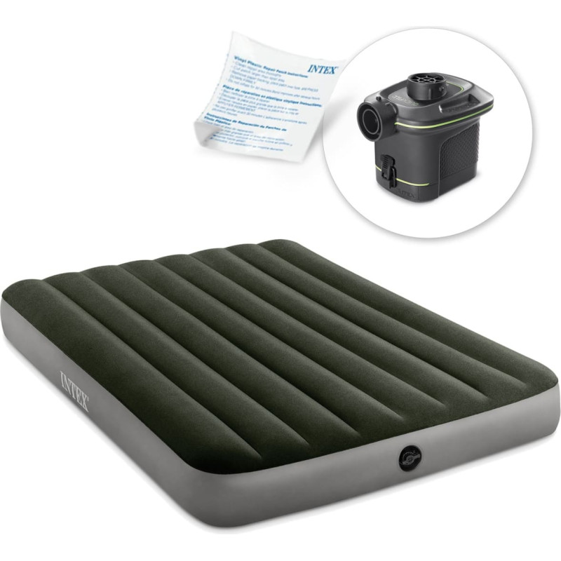 Intex Piepū&scaron;amais matracis 191x137x25 cm ar elektrisko sūkni 64778