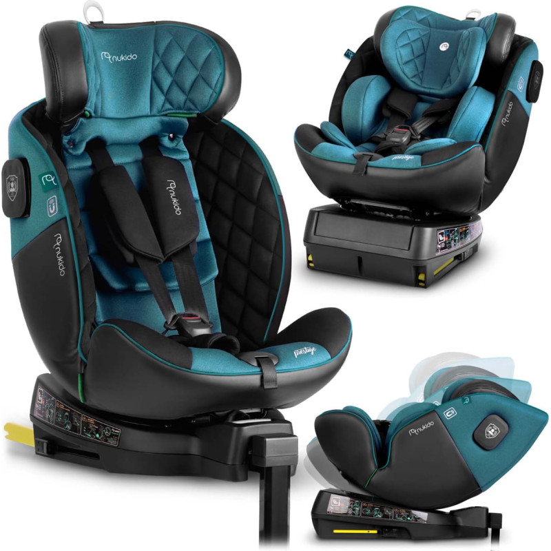 Nukido Prestige Line autokrēsliņ&scaron;, melns/zils, 0-36 kg, ISOFIX