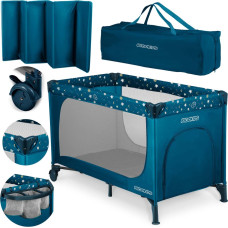 Ricokids Ceļojumu gultiņa 125 x 65 x 78 cm RK-240 tumši zila