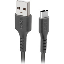 SBS Kabelis USB-A - USB-C 2 m - melns