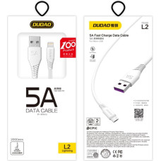 Dudao iPhone USB - Lightning 5A kabelis 2m balts