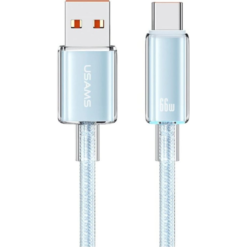 Kabel USAMS Cloud Series US-SJ658 6A     USB-A do USB-C 1,2m niebieski