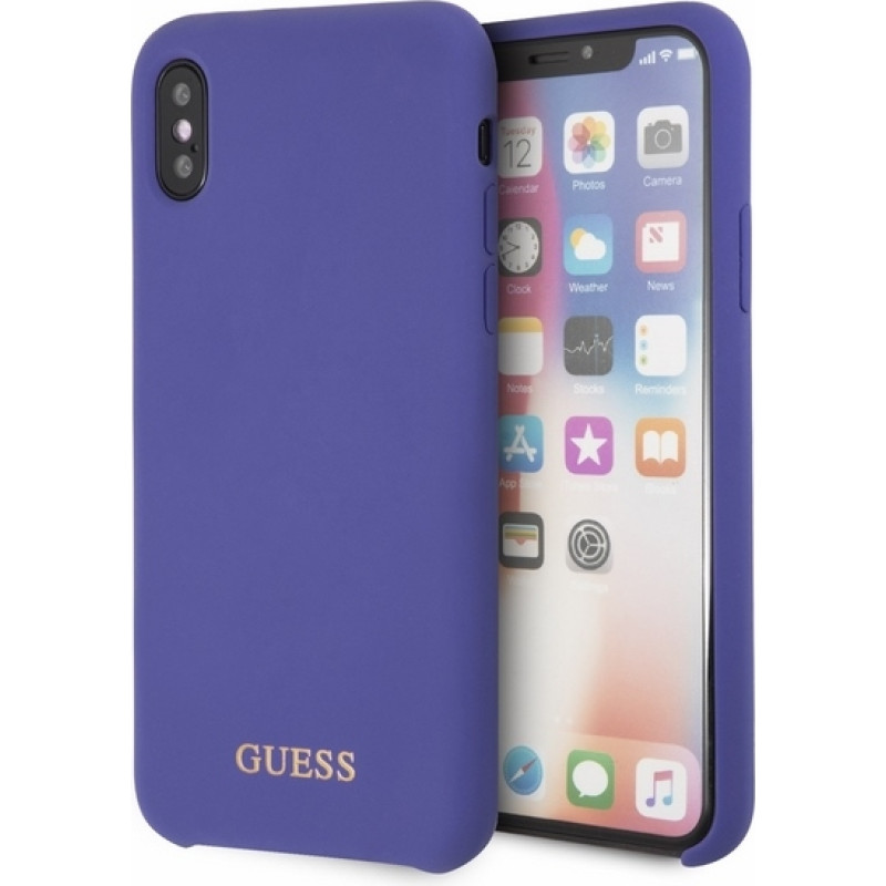 Guess GUHCPXLSGLUV iPhone X|Xs purple hard case Silicone