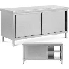 Royal Catering Galds, centrālā darba virsma ar caurejošu skapi, 180 x 70 cm, TĒRAUDA