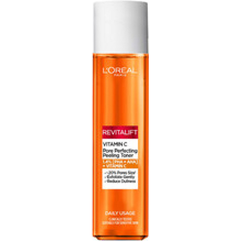 L&acute;or&eacute;al Revitalift Vitamin C Pore Perfecting Peeling Toner - Brightening Facial Tonic.