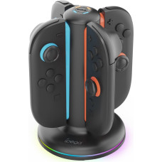 iPega SW2052 Charger Dock with RGB for JoyCon Controllers Nintendo Switch 2 Black