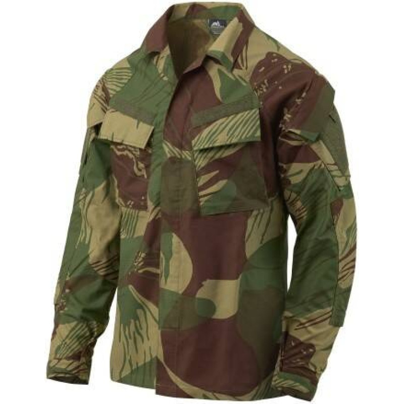 Helikon - Militārais sporta krekls Raid - Ripstop - 8 kabatas - Rodēzijas kamuflāžas raksts - BL-RAD-SP-1K (XS)