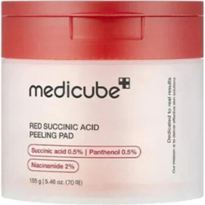 Medicube Red Succinic Acid Peeling Pad - Exfoliating Facial Pads.