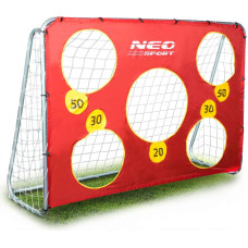 Neo-Sport Lieli futbola vārti, 215 x 153 x 76 cm + mērķa paklājiņš