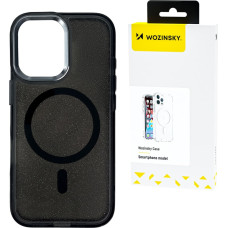 Wozinsky Samsung Galaxy S24 FE mirdzošs maciņš MagSafe aizsargvāciņš - melns ar mirdzumiem