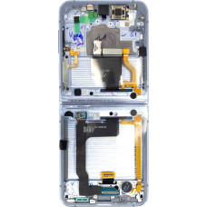 LCD display + Touch + Front Cover Unit Samsung F721 Galaxy Z Flip 4 5G Blue (Service Pack)