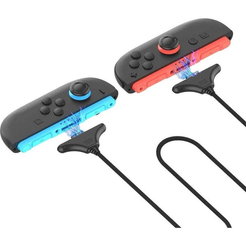 iPega SW2119A Charging Cable (3m, 2pcs) for JoyCon Controller Nintendo Switch 2 Red|Blue