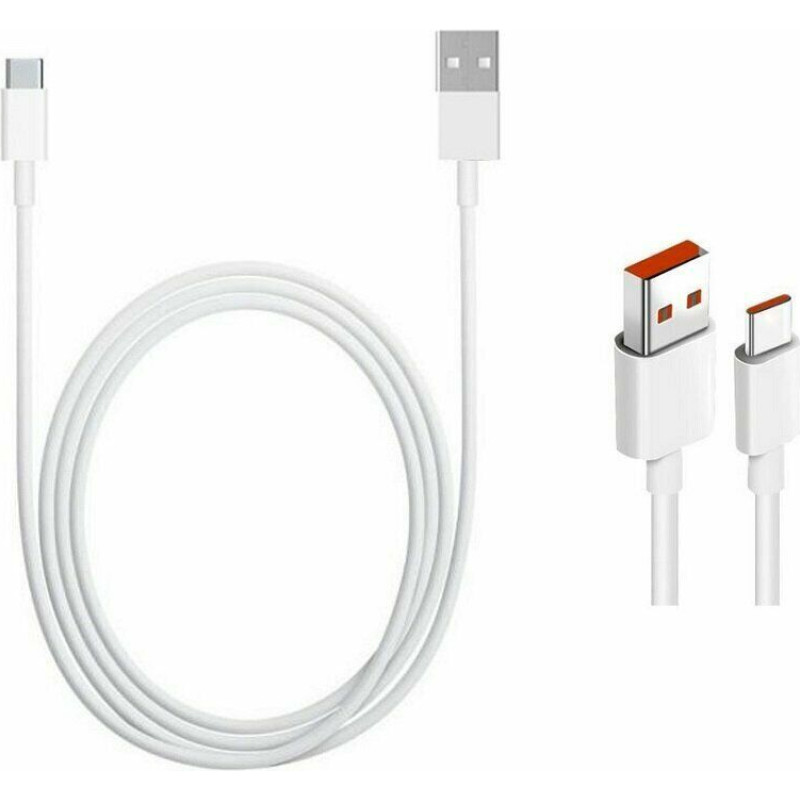 Xiaomi oriģinālais C tipa 6A datu kabelis, balts (Bulk)
