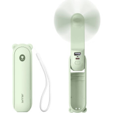 Jisulife Handheld Fan Life8 Mini Portable USB Fan with Power Bank and Flashlight - Green