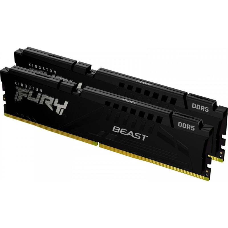 Kingston DDR5 Fury Beast 64GB(2*32GB)|6000 CL30 XMP black 0740617343380