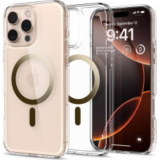 Spigen iPhone 16 Pro Ultra Hybrid Mag aizsargvāciņš ar MagSafe tehnoloģiju — caurspīdīgs zelta krāsā