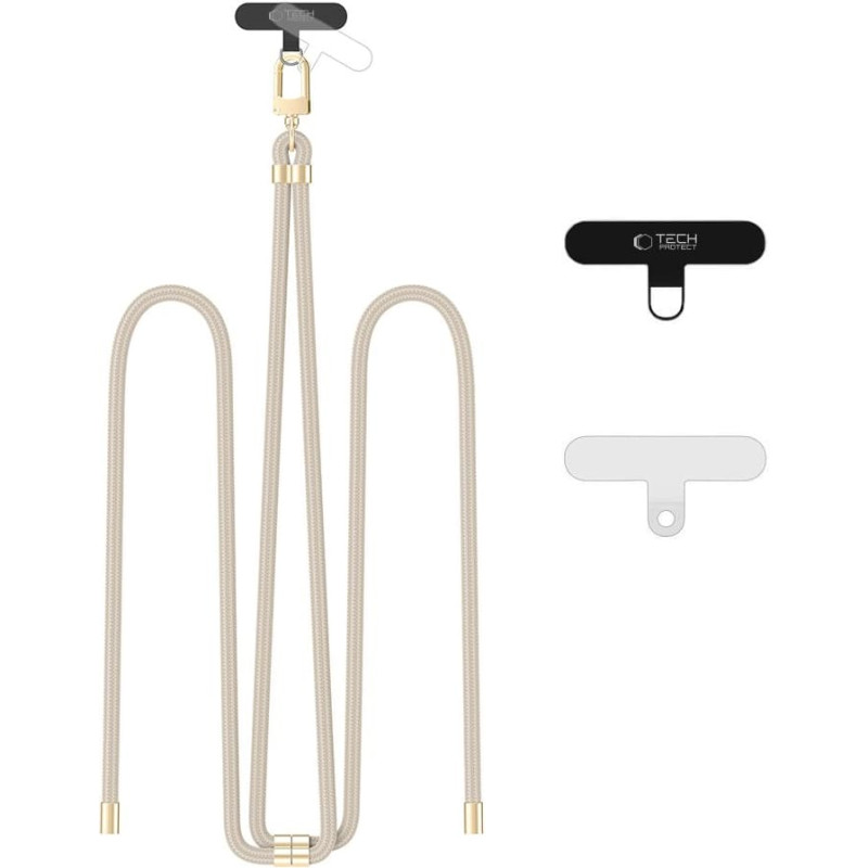 TECH-PROTECT C7S ROPE CROSSBODY STRAP TAUPE|GOLD