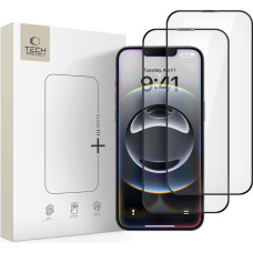 TECH-PROTECT GLASS FIT+ 2-PACK IPHONE 16E BLACK TEMPERED GLASS
